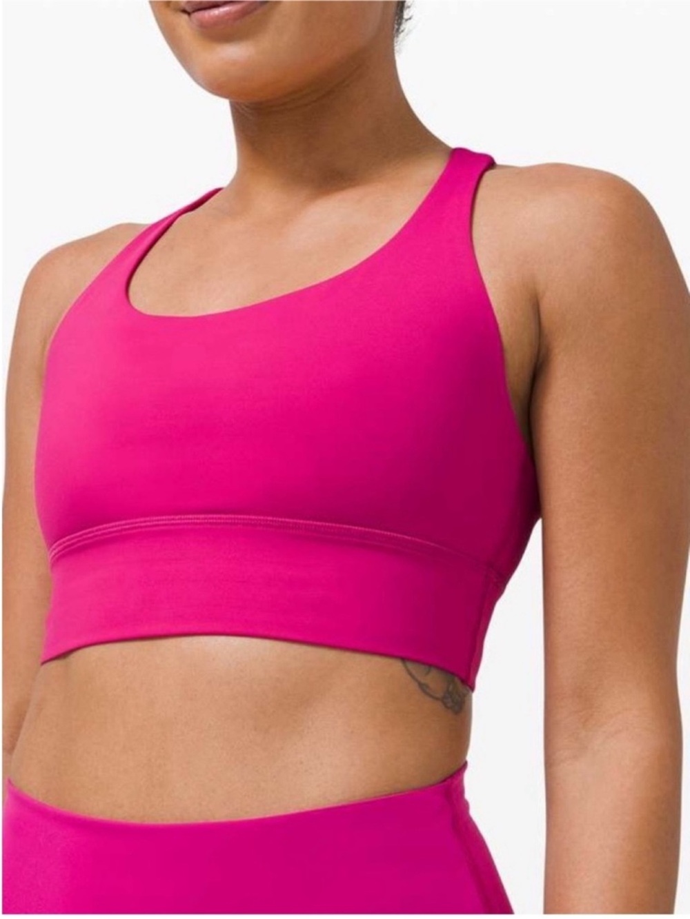 lululemon Energy Longline Bra Medium Support B-D Cups Ripened Raspberry / Size